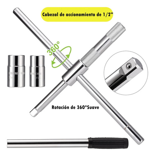 2024 Llave Cruzada Extendida Universal De 4 Vías De 23''
