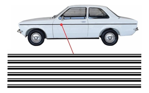 Adesivo Chevrolet Chevette Faixa Friso Lateral Carro Cfl001