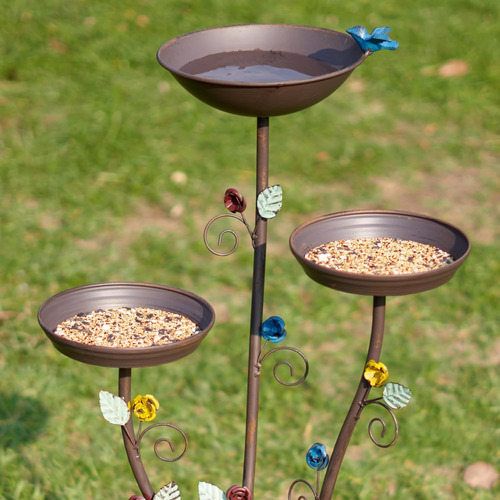 Baño De Pájaros Con Pedestal De Hierro Fundido De 38.2 Pulga