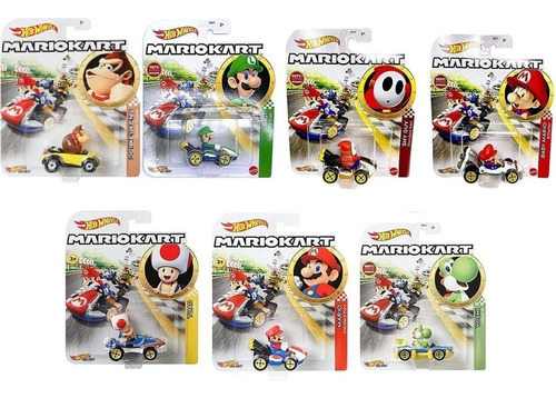 Set Completo Hot Wheels Mario Kart Character Cars Diecast...