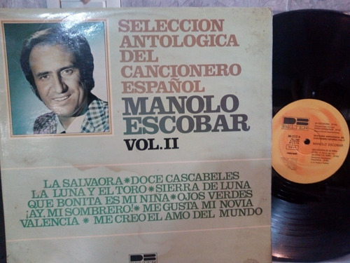 Manolo Escobar Cancionero Español Vol 2 Lp Vinilo Español 