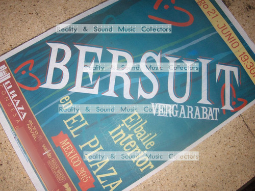 Bersuit Vergarabat Poster Plaza Condesa 2015 De Coleccion (Usado)
