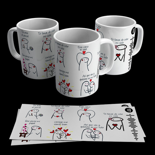 Imagen 10 de 10 de 11 Diseños Plantillas Sublimar Taza Flork Canciones De Amor