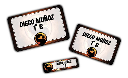 Etiquetas Escolares Adhesivas Personalizadas Mortal Kombat