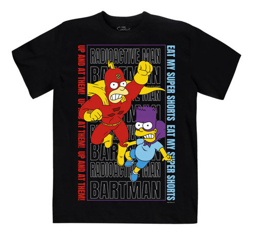 Playera Bartman & Radioactive Man Hombre Negro Simpsons