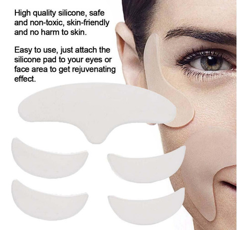 5 Unids Anti Arrugas Parche De Silicona Almohadillas Lifting