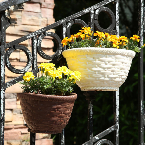 Maceta Colgante Para Jardín, Macetero De Pared, Cubo, Café