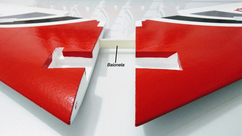 Aeromodelo Asa Zagi Horizon 1 Metro De Asa Com Linkagem + 2 Servos Mg90s Cor Vermelho