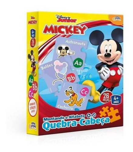Quebra Cabeça Disney Mickey Montando O Alfabeto Toyster 8019