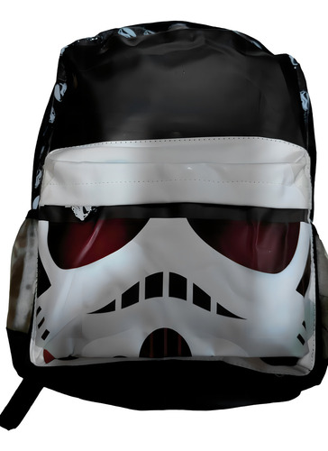 Mochila Escolar Star Wars Soldado Asalto Tsum Tsum Niños Color Negro Diseño De La Tela Lisa