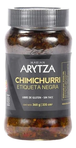 Chimichurri Etiqueta Negra Arytza 100% Natural Sin Tacc