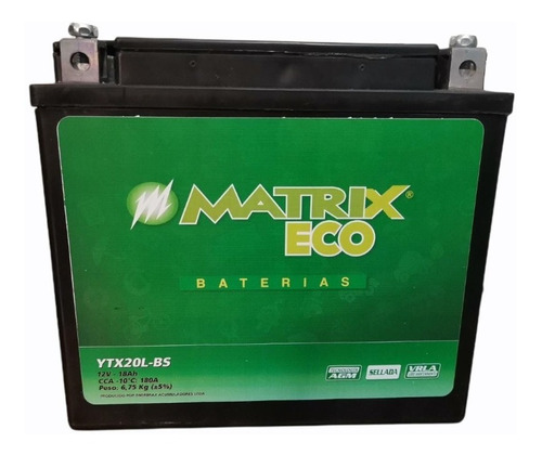 Bateria Matrix Ytx20l-bs 18a/h