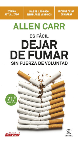 Libro Es Fácil Dejar De Fumar sin fuerza de voluntad- Allen Carr