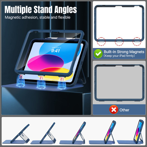Funda Moko Para Ipad 11 A16 2025 Y 10.9 10ª Generación Azul Marino