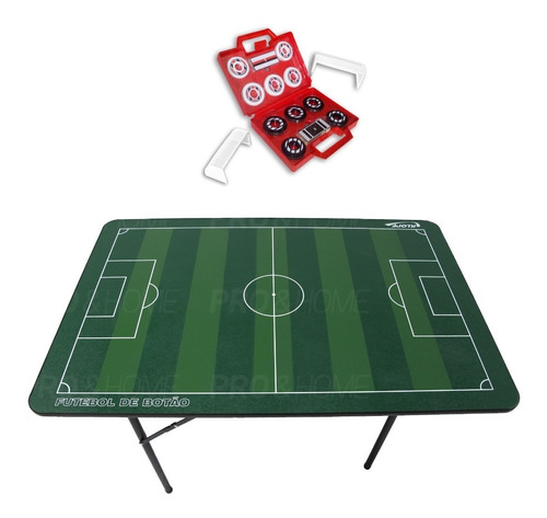 Kit Futebol De Botão Mesa 1027 + Maleta 2 Times Klopf