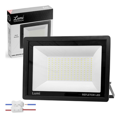 Kit 2 Holofote Led Refletor 400w Bivolt Ip67 Cor Da Luz Branco Frio 6500k