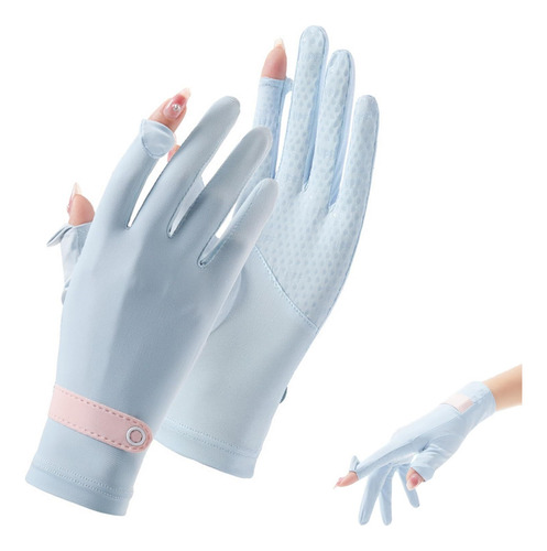 Guantes De Seda Transpirables Para Mujer Con Protección Uv