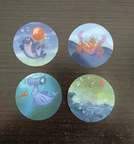 Comprar 4 Tazos Formis 3d Holograficos Animales Marinos Figuritas