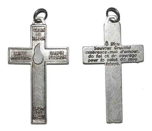 Imagen 1 de 1 de 1 Pieza Cruz Del Perdón Plata Maciza .999 Artesanal