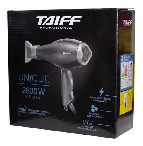 Secador de cabelo Taiff VIS Unique grafite 220V