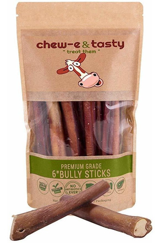 Chew-e Y Sabroso Grado Superior De 6 Pulgadas Bully Sticks D