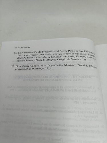 Libro Manual Para La Administración De Proyectos Cleland (Usado)