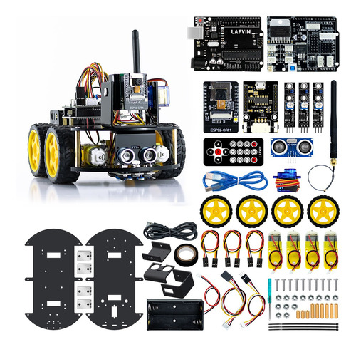 Kit De Automóvil Robot Wifi De Cámara Esp32 Para Arduino