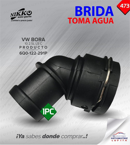 Brida Toma Agua Vw New Beetle Bora Golf Polo A4 99-05 Cople 