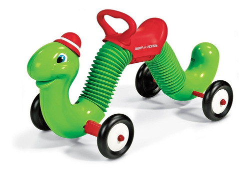 Montable Radio Flyer Inchworm Ride-on Verde Y Azul