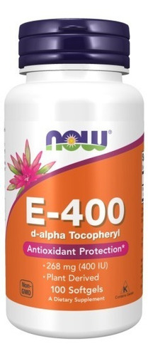 Now Foods Vitamin E-400 D-alpha Tocoferoles, 100 Sftgels Sfn