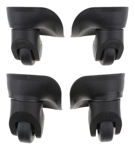 2 Pares De Ruedas De Maleta De Equipaje Duradero Negro