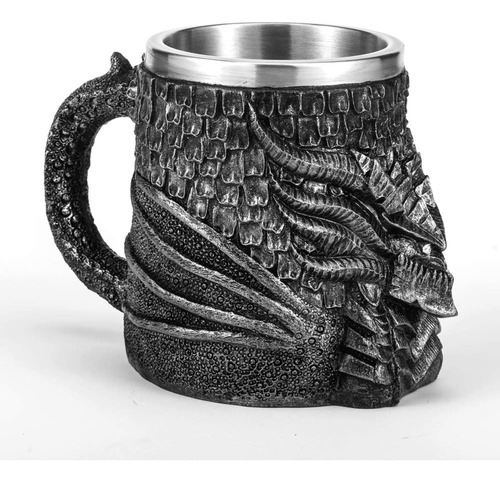 Taza De Cerveza Dragón Medieval, Taza Café Acero Inoxidable