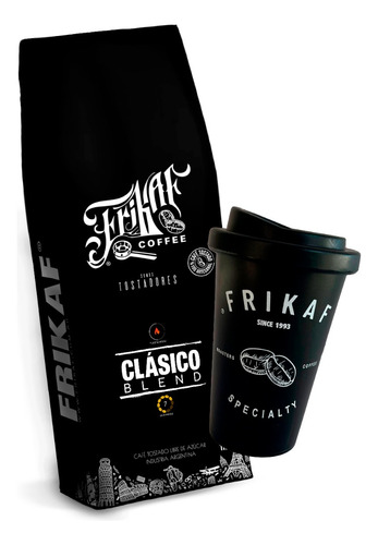 Cafe Blend X 1 Kg + Ecovaso 420 Cc Frikaf
