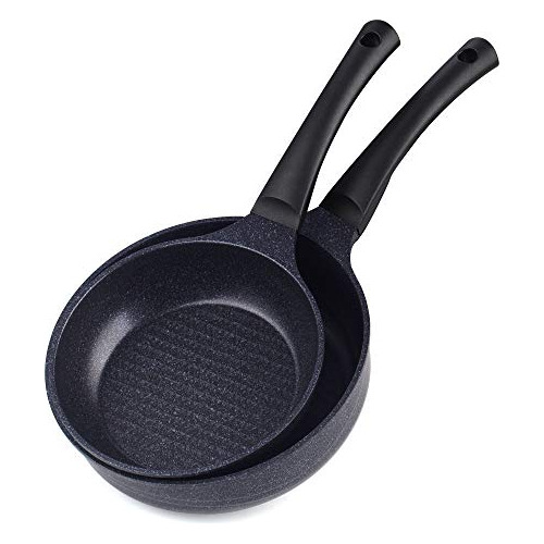 Marble Nonstick Cookware Saute Fry Pan, 8  And 9.5-inch...