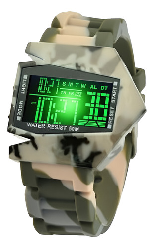 Reloj Militar Tactico Led Hombre Caballero Metal Sumergible Correa Tierra