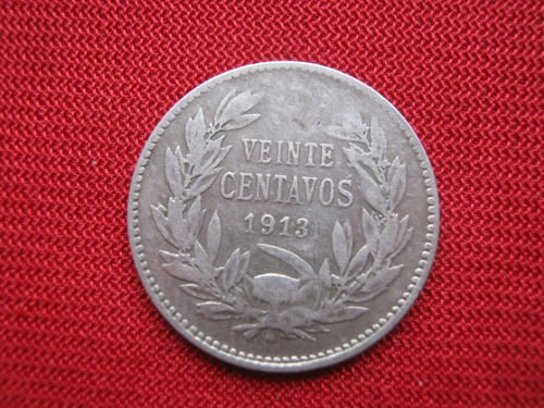 Chile 20 Centavos 1913 Plata 