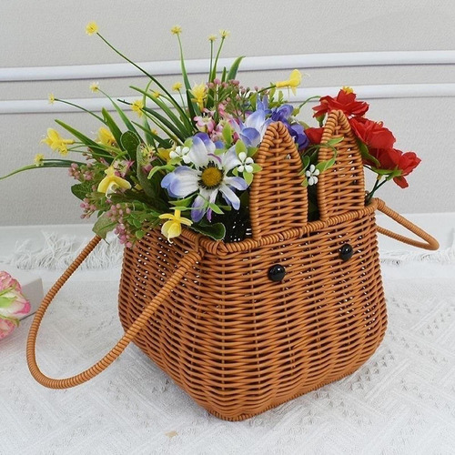 Cesta De Vime De Páscoa, Lanche, Organização, Artesanato,