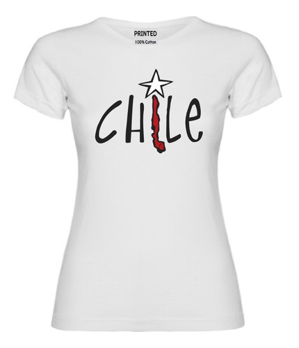 Polera Mujer Estampado Fiestas Patrias Chile