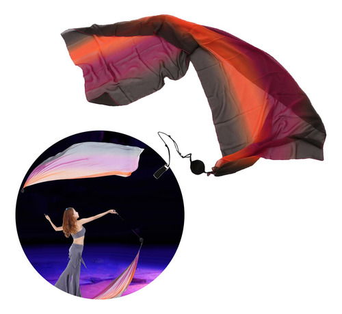 Belly Dance Poi Streamer Throw Ball Set Stage Prpos Para