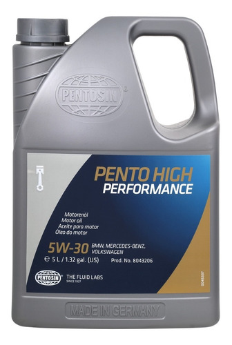 Aceite Motor 5w-30 Pentosin High Performance 5lt