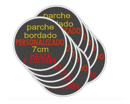 10 Parches Bordados Personalizados Redondos 7cm Coser/planch