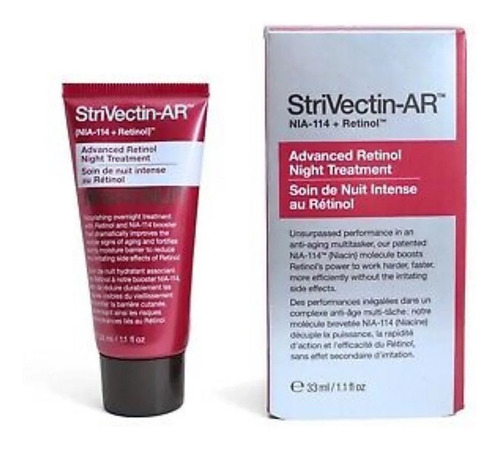 Crema de noche Strivectin-AR Nia 114 con retinol Tiempo de aplicación para todo tipo de piel