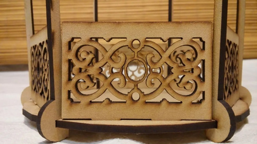 Imagen 4 de 7 de Jaulas Decorativas Fibrofácil 30 Cm. Centro De Mesa