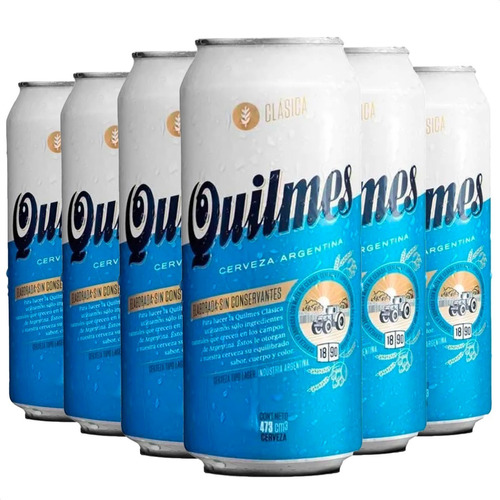 Cerveza Quilmes 473ml Lata X6 Unidades 01almacen 