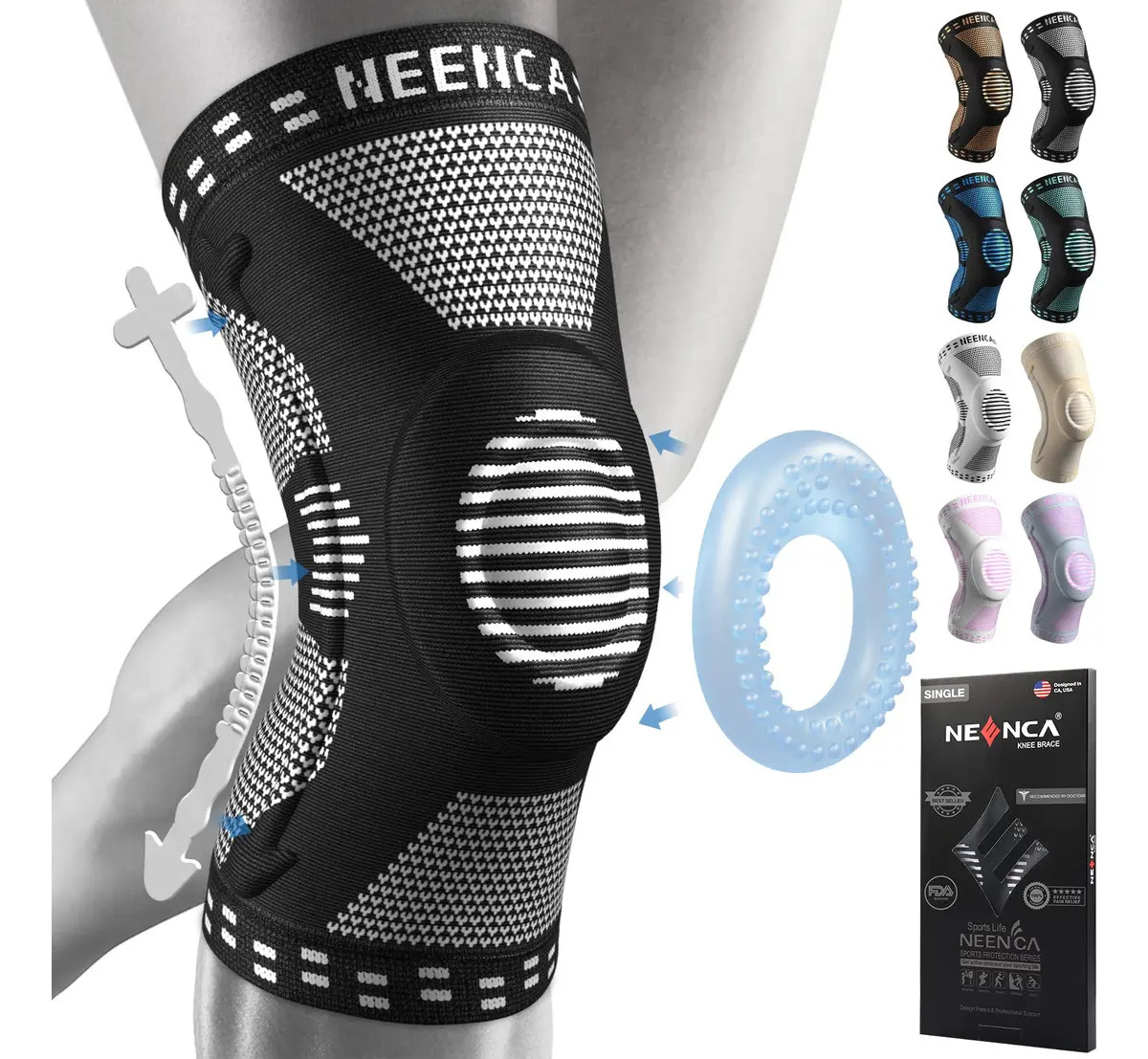 Neenca Rodillera Para Aliviar El Dolor De Rodilla, Rodiller. Color Hx-rodilla Brace-lst-13