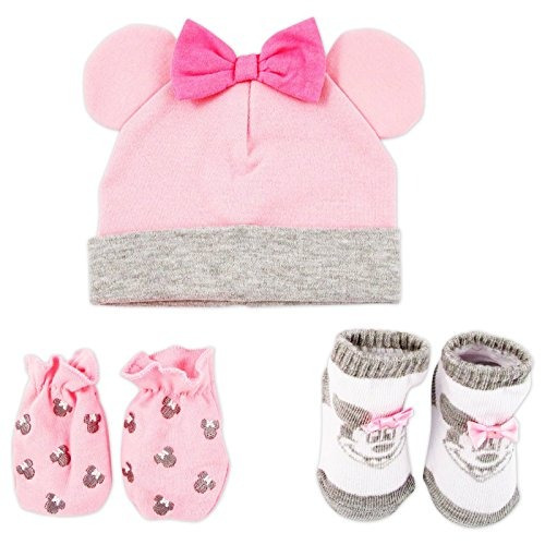 Disney Baby Girls Minnie Mouse Hat Mitones Y Calcetines Take