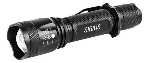 Lanterna Tática Sirius Invictus 800 Lúmens Bateria Usb Preto Cor da luz Branca