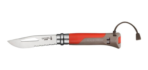 Navaja Opinel 8 Outdoor Roja - Corta Cuerdas Y Abregrilletes