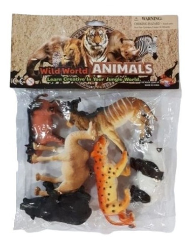 Set De Animales Salvajes X6 Wild World (panda) - E.full