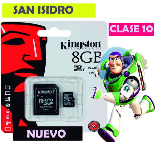 Memoria Micro Sd 8 Gb Kingston Class 10 Gtia 1año San Isidro